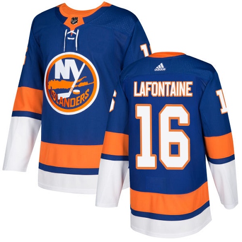 Adidas Men NEW York Islanders 16 Pat LaFontaine Royal Blue Home Authentic Stitched NHL Jersey